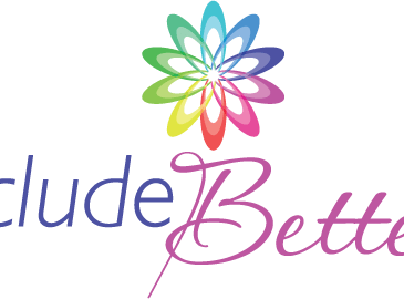 Include Better logo, the words "Include Better" with a rainbow spin-wheel above